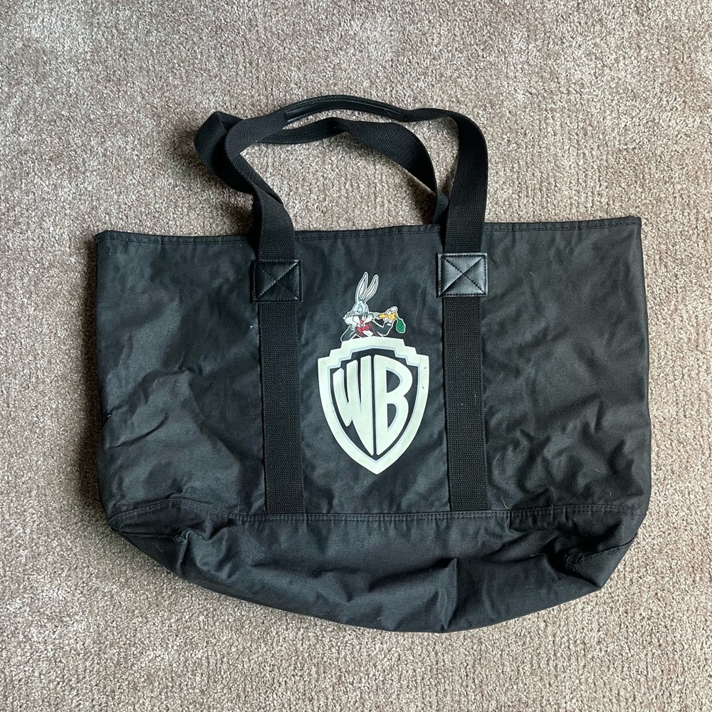 VTG 90’s Warner Bros Bugs Bunny Black Tote Bag